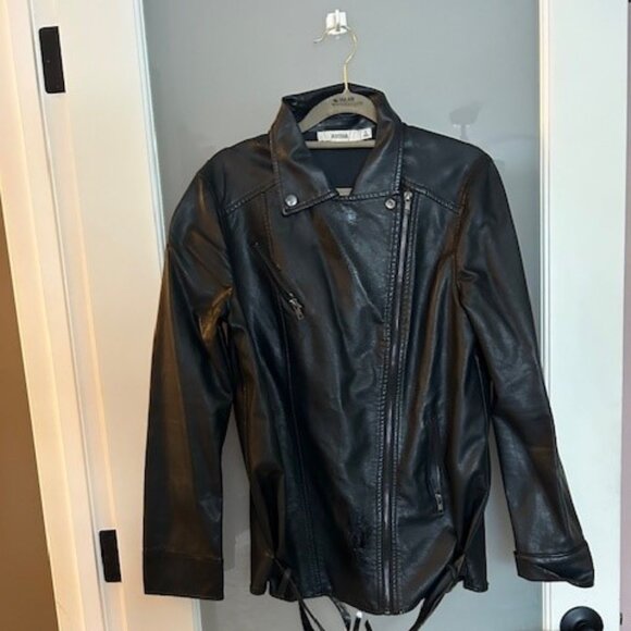 Black Faux Leather Jacket - Picture 1 of 5